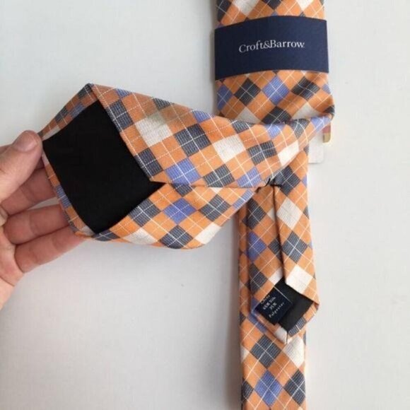 Croft & Barrow Orange Tonal Tie New - Picture 3 of 8